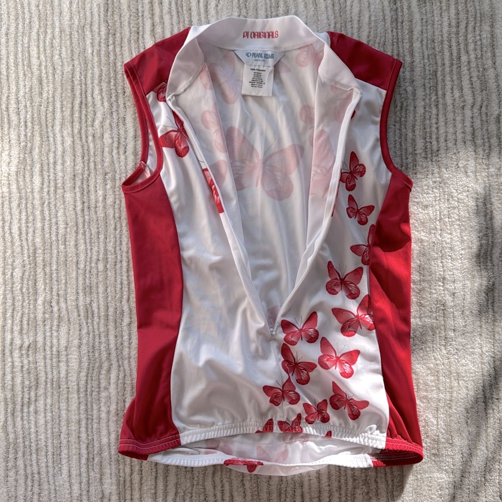 Pearl Izumi Butterfly Graphic Sleeveless Cycling Jersey Medium, NWOT - Picture 5 of 6